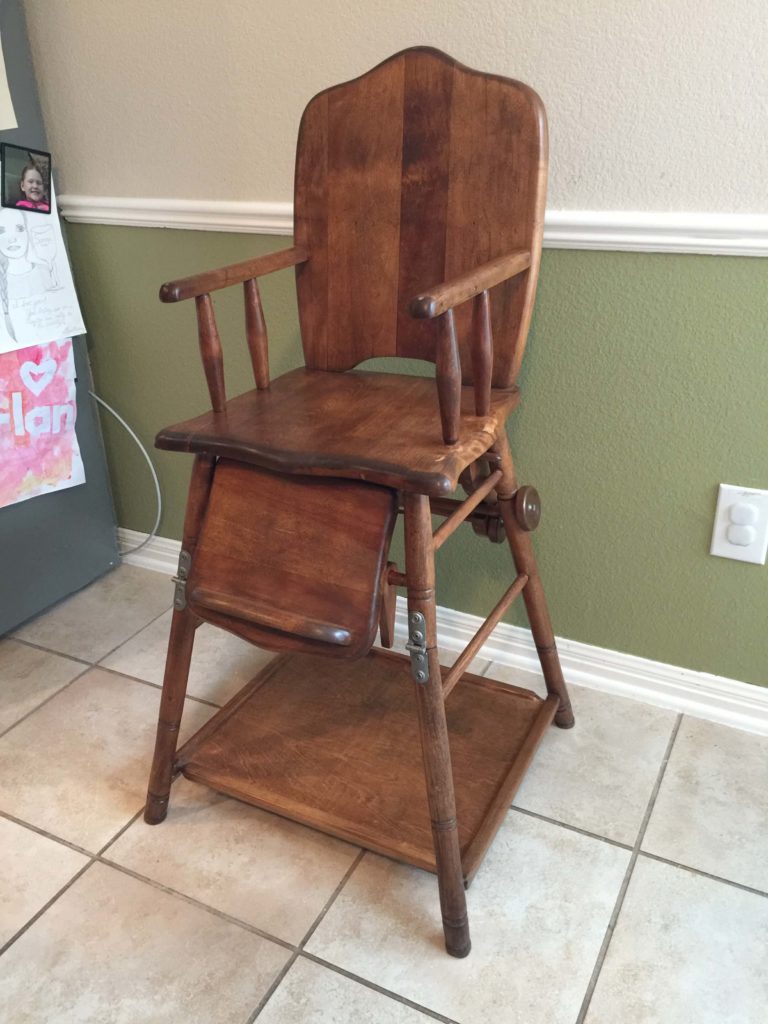 Antique Highchair After Front