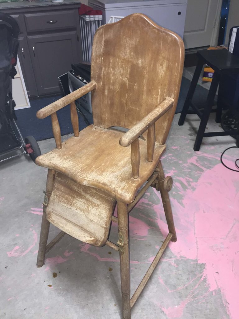 Antique Highchair Before Front